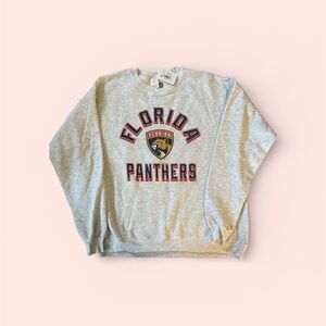 NHL Florida Panthers Heather Gray Crewneck